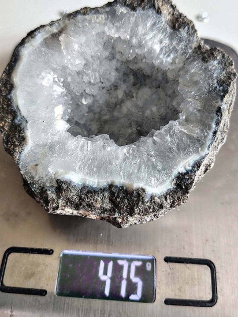 Gray & White Geode Crystal